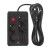 Maclean Listwa zasilająca MCE393 B 4 gniazda 3xUSB 110-240V AV 50/60Hz 1A max 2500W 3m czarna