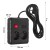 Maclean Listwa zasilająca MCE388 B 2 gniazda, 3xUSB, 110-240V AC 50/60Hz, 2.1A max 2500W, 3m czarna