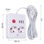 Maclean Listwa zasilająca, MCE388 W 2 gniazda, 3xUSB, 110-240V AC 50/60Hz, 2.1A max 2500W, 3m biała