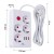 Maclean Listwa zasilająca MCE392 W 4 gniazda 3xUSB, 110-240V AC 50/60Hz, 2.1A max 2500W 1,5m biała
