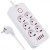 Maclean Listwa zasilająca MCE389 W 6 gniazd 4xUSB-A 1xUSB-C 110-240V, AC 50/60Hz, 2.1A max 2500W biała
