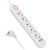 Maclean Listwa zasilająca 5 gniazd MCE395 W 3xUSB, 110-240v AC 50/60Hz, 2,1A max 2500W, biała