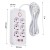 Maclean Listwa zasilająca MCE391 W 6 gniazd 4xUSB-A 1xUSB-C 110-240V AC 50/60Hz, 2.1A max 2500W, biała