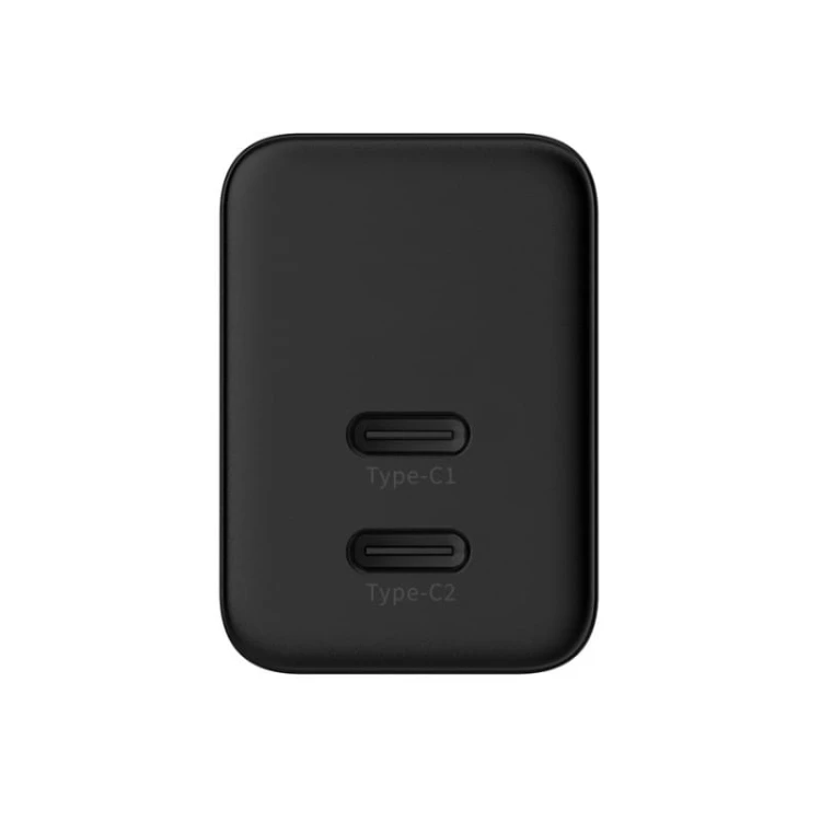 CRONG Ultra Compact GaN Ładowarka sieciowa 2x USB-C 35W PD 3.0 z PPS Czarna