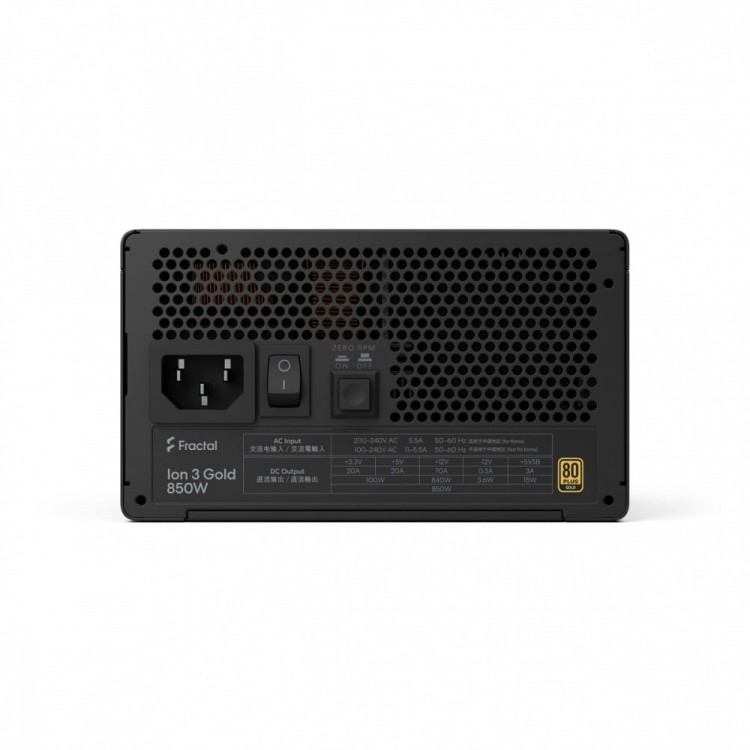 Fractal Design Zasilacz FDE Ion 3 GOLD 850W 80+ GOLD Black