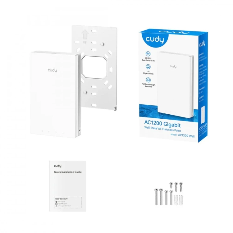 Cudy Punkt dostępowy AP1300 AC1200 Dual Band Gigabit montaż ścienny