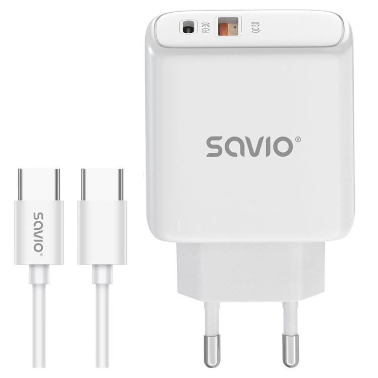 Savio Ładowarka sieciowa z kablem 20W LA-13
