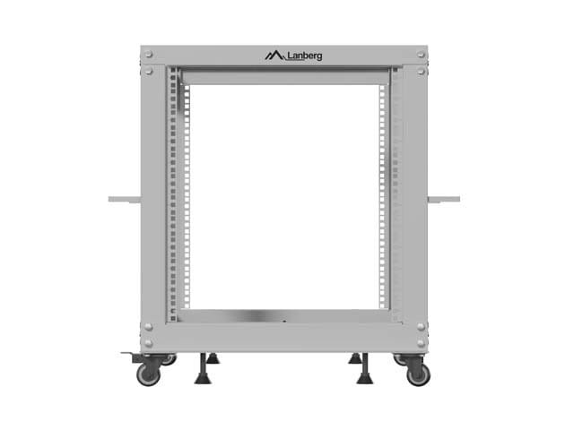 Lanberg Stojak Open rack 19 cali 12U 600x600-1100 regulowany szary