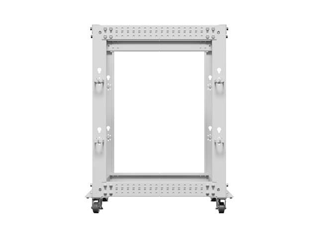 Lanberg Stojak Open rack 19 cali 15U 600x600-1100 regulowany szary