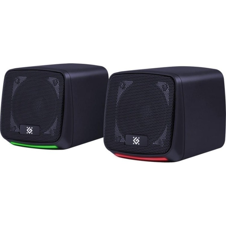 Defender Głośniki komputerowe J3 2.0 6W LED USB Czarne