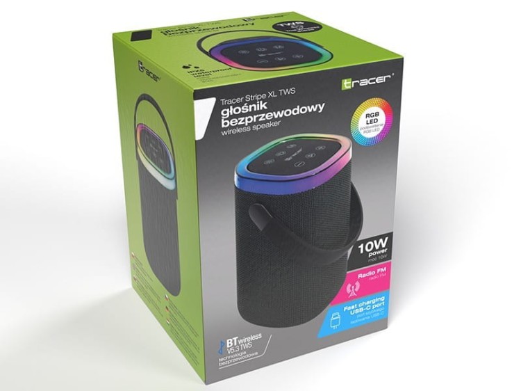 Tracer Głośnik Stripe XL TWS BT RGB
