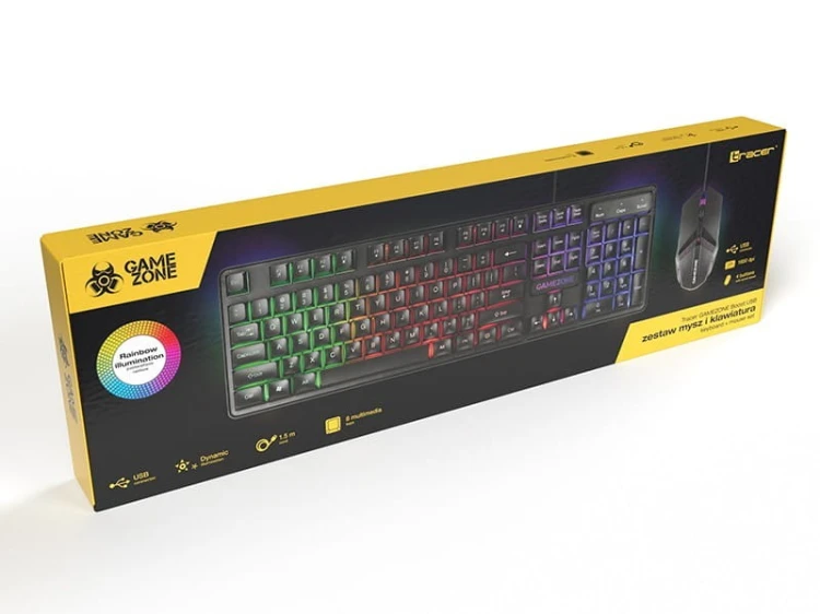 Tracer Zestaw mysz i klawiatura Gamezone Boost USB
