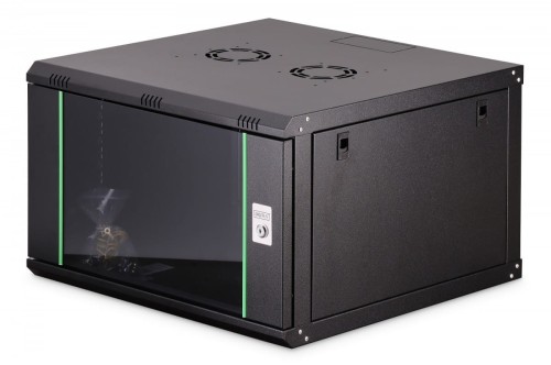 Digitus Szafa sieciowa wisząca Dynamic 19" 7U rack 385x600x600mm, drzwi szyba, czarna, niezłożona, 60kg