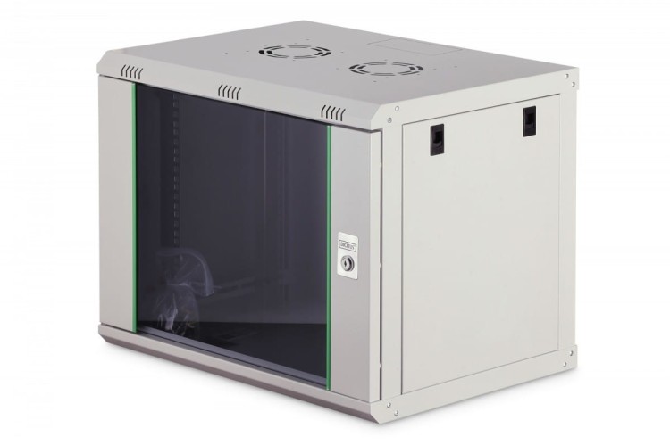 Digitus Szafa sieciowa wisząca Dynamic 19" 9U rack 474x600x450mm, drzwi szyba, szara, niezłożona, 60kg