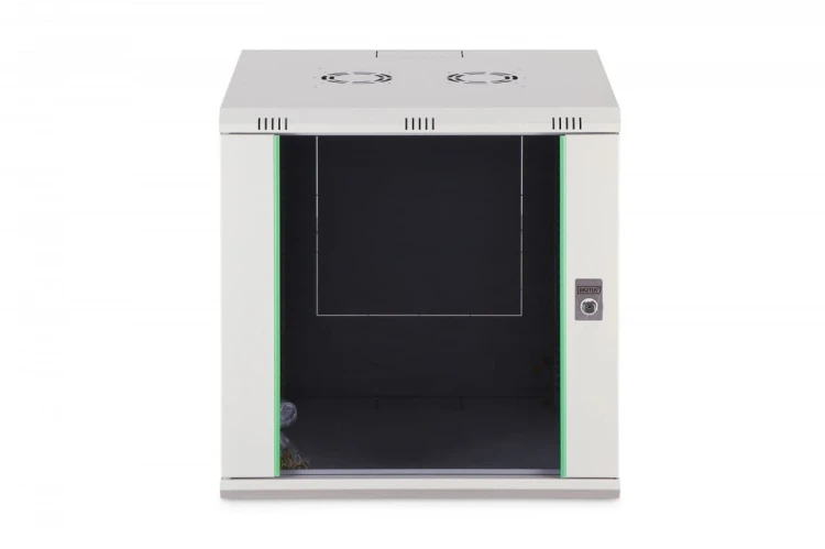 Digitus Szafa sieciowa wisząca Dynamic 19" 12U rack 607x600x600mm, drzwi szyba, szara, niezłożona, 60kg