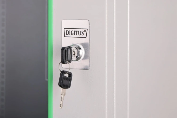 Digitus Szafa sieciowa wisząca Dynamic 19" 12U rack 607x600x600mm, drzwi szyba, szara, niezłożona, 60kg