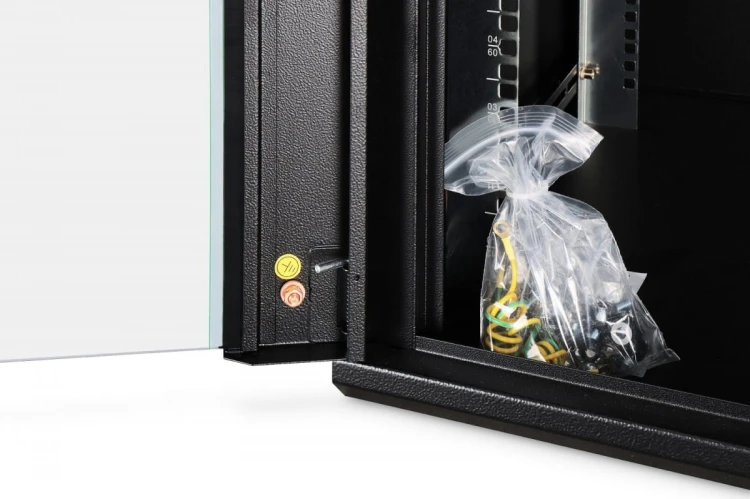 Digitus Szafa sieciowa wisząca Dynamic 19" 12U rack 607x600x600mm, drzwi szyba, czarna, niezłożona, 60kg