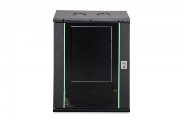 Digitus Szafa sieciowa wisząca Dynamic 19" 16U rack 785x600x450mm, drzwi szyba, czarna, niezłożona, 60kg