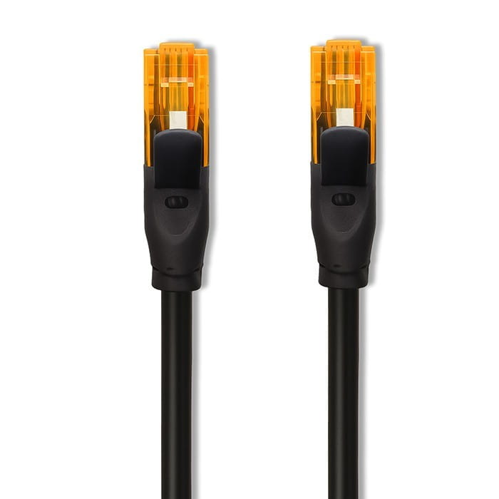 Qoltec Kabel patchcord UTP | kat.6 | 2 x RJ-45 | High speed 1Gb/s | Pozłacane styki | 10m | Czarny