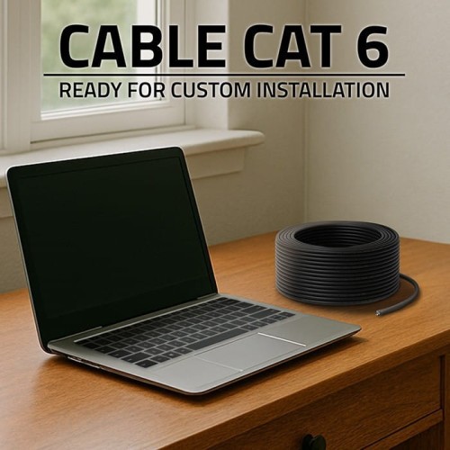 Qoltec Kabel patchcord sieciowy skrętka UTP | CAT6 | High speed 1Gb/s | LAN | 50m | Czarny