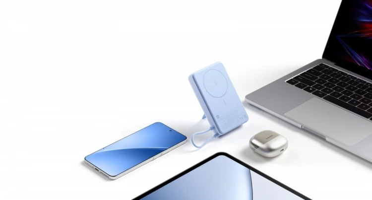 XIAOMI PowerBank Magnetic 10000 z podstawką beżowy