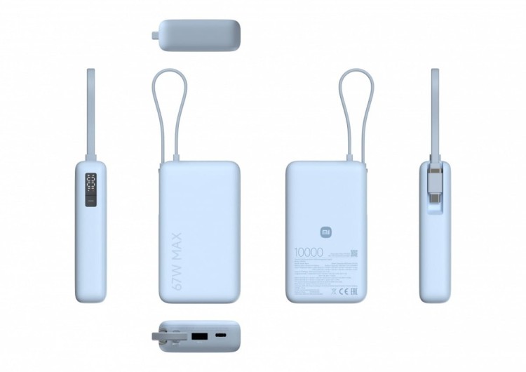 XIAOMI PowerBank 10000 (Integrated Cable) 67W Ice Blue