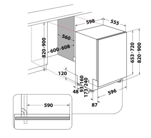 Whirlpool Zmywarka do zabudowy WI7020PF