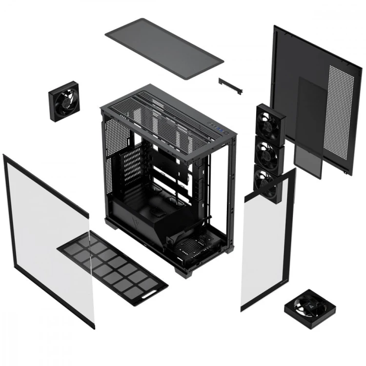 MODECOM Obudowa PC VOLCANO STELLAR PLUS ARGB MIDI 5F Czarna