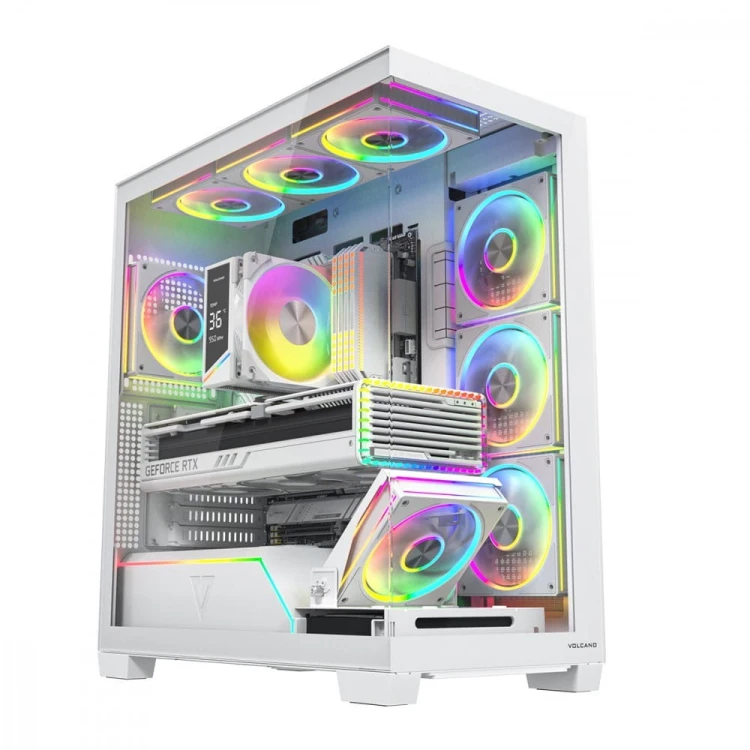 MODECOM Obudowa PC VOLCANO STELLAR PLUS ARGB MIDI 8F Biała