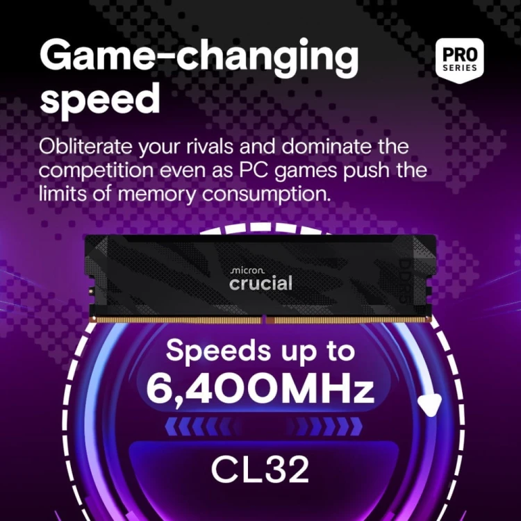 Crucial Pamięć DDR5 Pro OC 32/6400(2*16GB) CL32