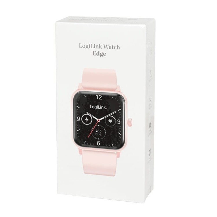 LogiLink Smartwatch LCD, BT5.2 IP68, różowy