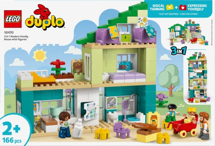 LEGO Klocki DUPLO 10470 Nowoczesny dom rodzinny 3 w 1 z figurkami