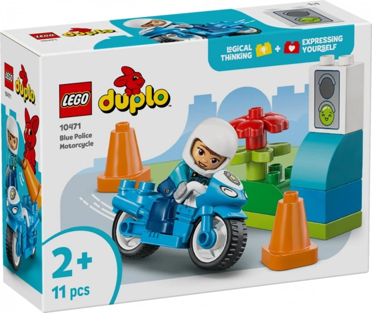 LEGO Klocki DUPLO 10471 Niebieski motocykl policyjny