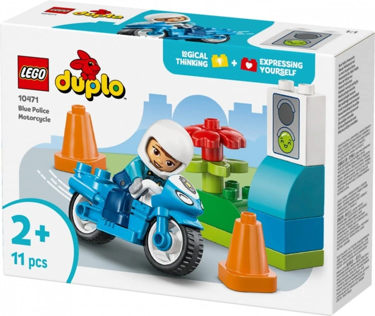 LEGO Klocki DUPLO 10471 Niebieski motocykl policyjny