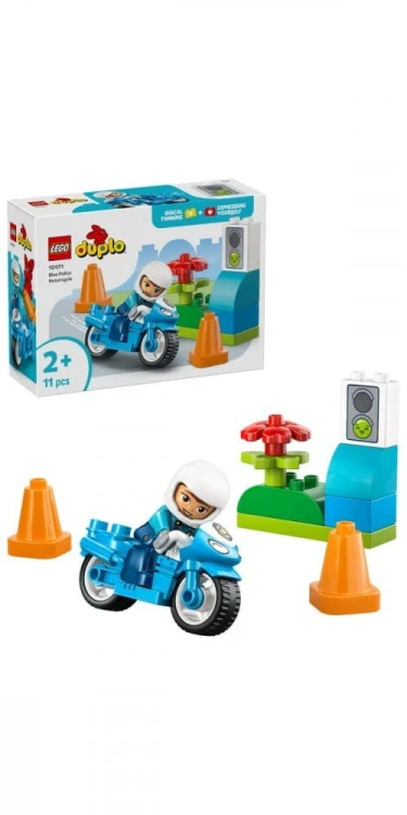LEGO Klocki DUPLO 10471 Niebieski motocykl policyjny