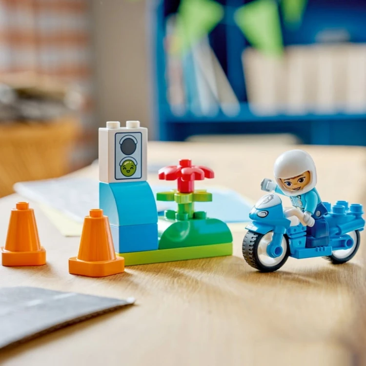 LEGO Klocki DUPLO 10471 Niebieski motocykl policyjny