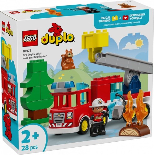 LEGO Klocki DUPLO 10473 Wóz strażacki z wężem i strażakiem
