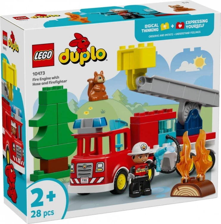 LEGO Klocki DUPLO 10473 Wóz strażacki z wężem i strażakiem