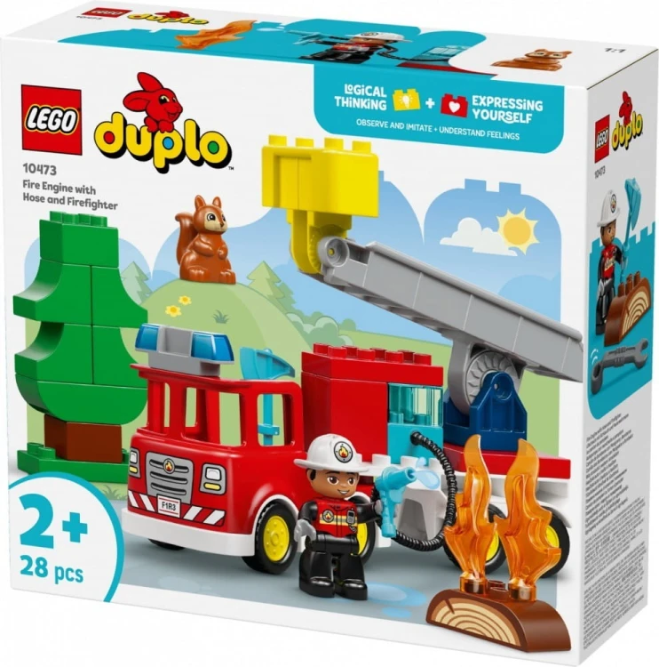 LEGO Klocki DUPLO 10473 Wóz strażacki z wężem i strażakiem