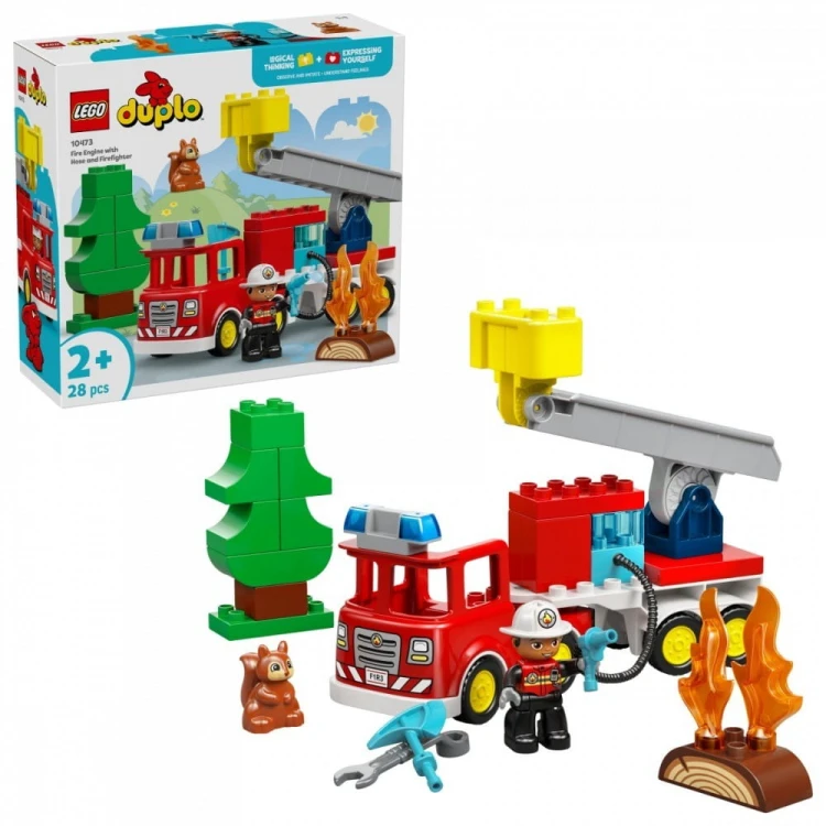 LEGO Klocki DUPLO 10473 Wóz strażacki z wężem i strażakiem