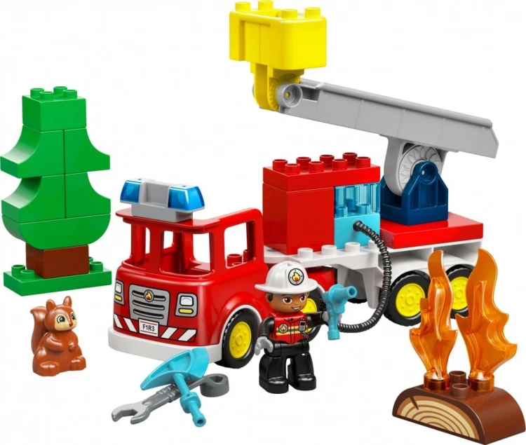 LEGO Klocki DUPLO 10473 Wóz strażacki z wężem i strażakiem