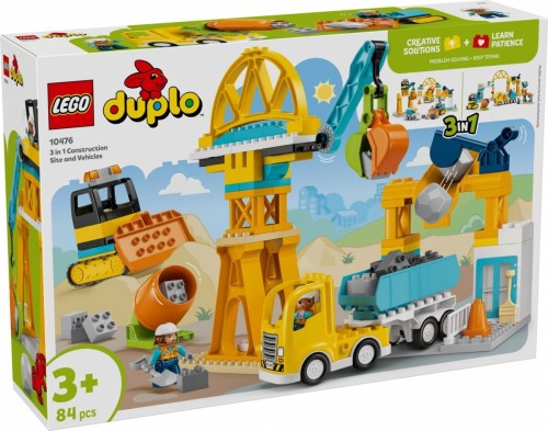 LEGO Klocki DUPLO 10476 Plac budowy z pojazdami 3 w 1