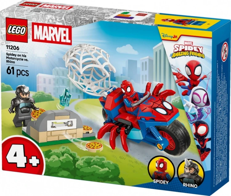 LEGO Klocki SPIDEY 11206 Spidey na motocyklu kontra Rhino