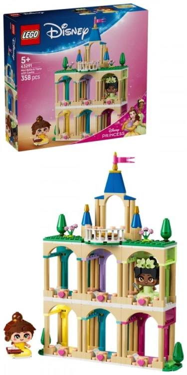 LEGO Klocki Disney 43291 Mała Bella i Tiana z zamkiem