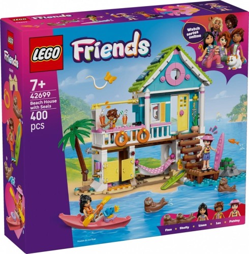 LEGO Klocki Friends 42699 Domek na plaży z fokami