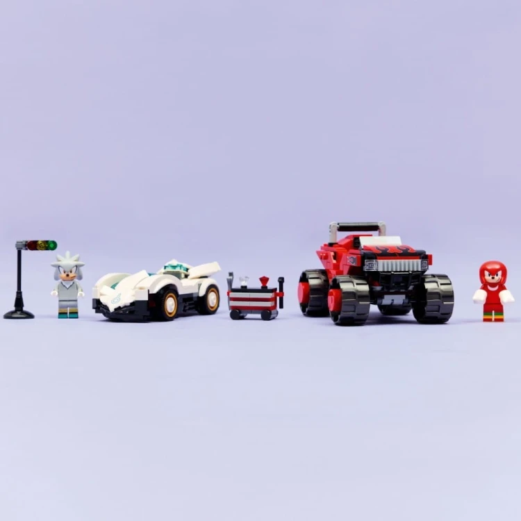 LEGO Klocki Sonic 77118 Silver w samochodzie kontra Knuckles w monster trucku