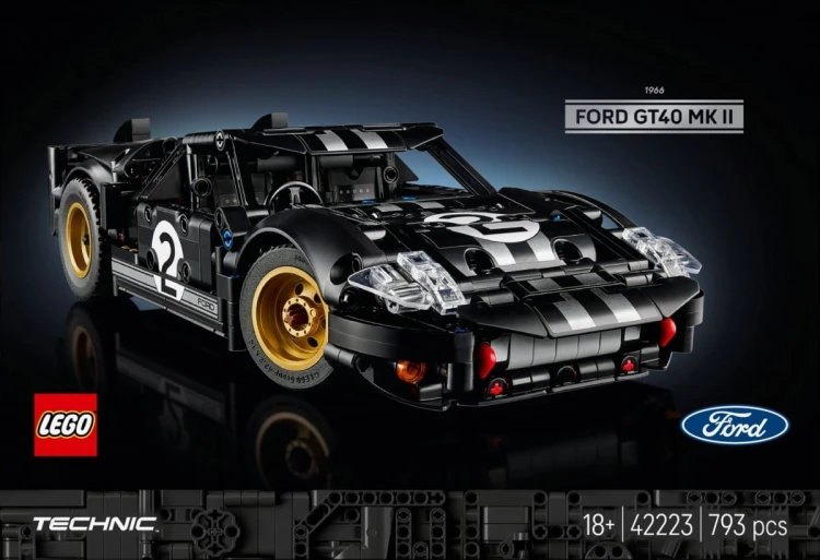 LEGO Klocki Technic 42223 Samochód wyścigowy 1966 Ford GT40 MKII