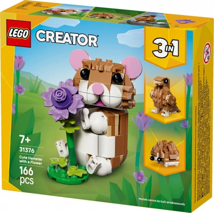 LEGO Klocki Creator 31376 Uroczy chomik z kwiatkiem