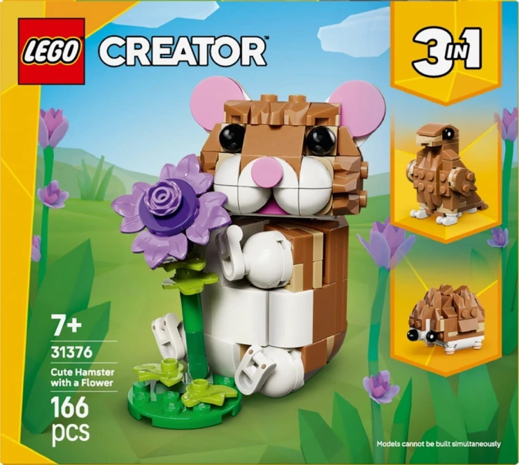 LEGO Klocki Creator 31376 Uroczy chomik z kwiatkiem