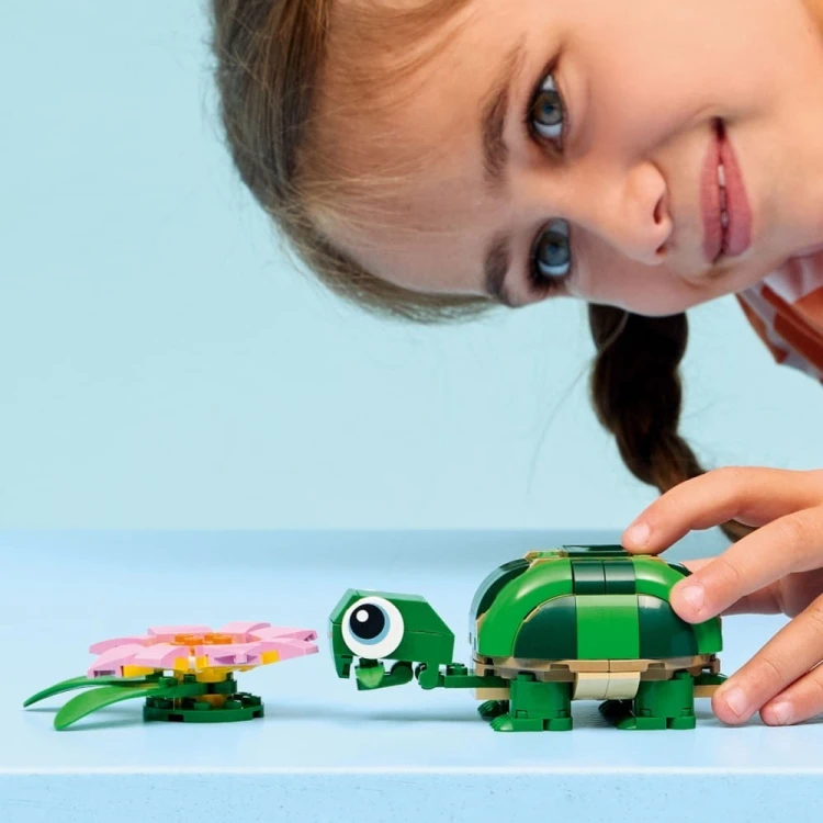 LEGO Klocki Creator 31377 Żółw i kwiat lilii wodnej